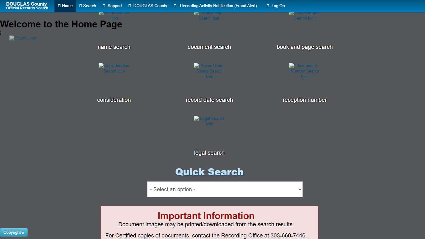 Landmark Web Home Page